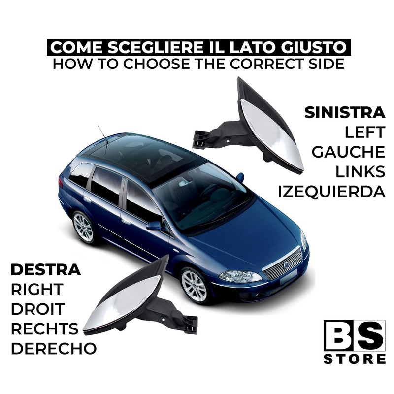 BSSTORE Door Handle Chrome-Plated Interior Front and Rear for Croma