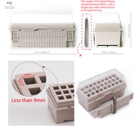 Tonosho Make your letters align more neatly,3 in 1 for Metal Stamps（suitable from 6mm to 8mm (Narrow Wide and Storage)
