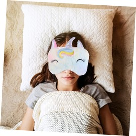 Baluue Plush Unicorn Eye Mask for Breathable Lightproof Sleeping Eye Cover with Contoured School and Outdoor Naps Soft and Comfortable Plush Material