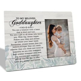 To Goddaughter Gifts Picture Frame, Tabletop Picture Frame Plaque Gift, Goddaughter Wedding Gift, Graduation Gift from Godparent, Birthday Gift for Goddaughter, Good Wishes Gift for Goddaughter