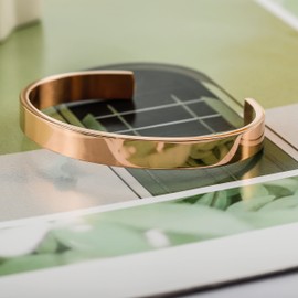 MILAKOO Women's Bangle Silver Gold Black Pink Stainless Steel Bracelet Women Oval Bangle 6/8 mm Bracelet, Stainless Steel