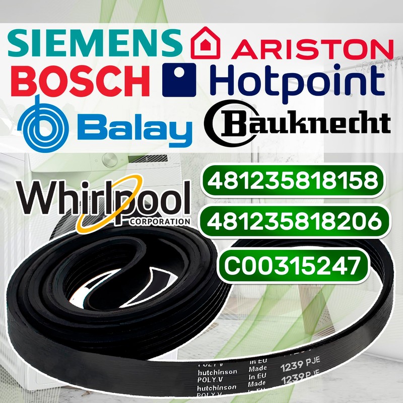 V-belt washing machine Poly-V 1239 PJE 5 with original code