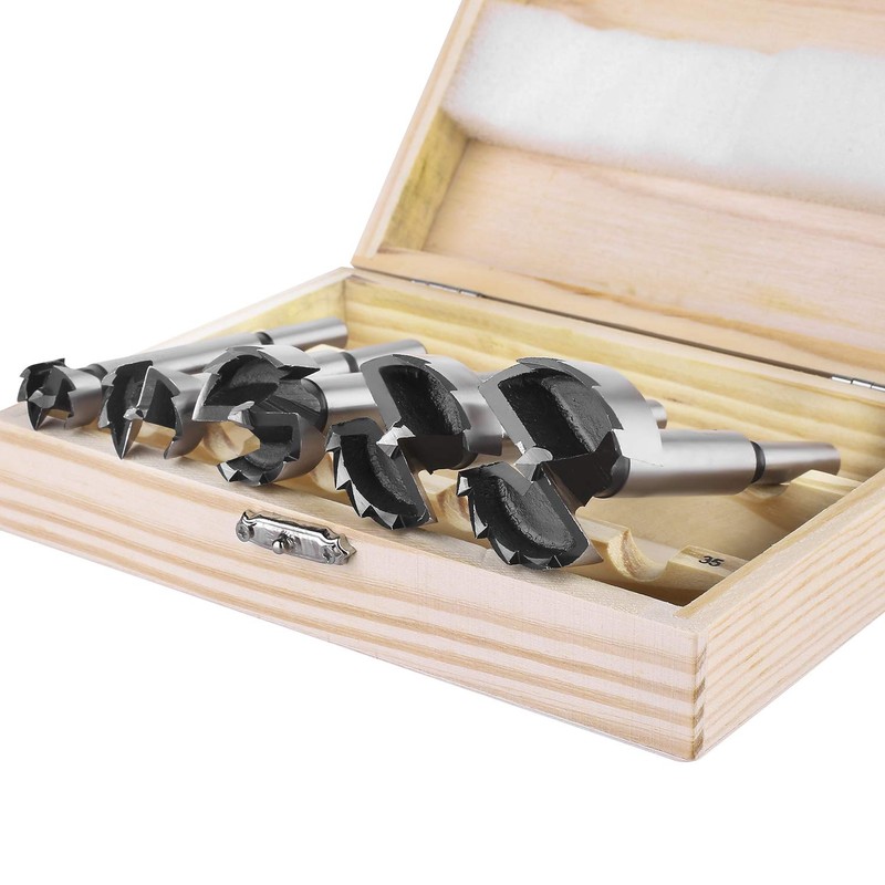 HPHOPE Forstner Bit Sets for Wood (5Pcs:15, 20, 25, 30,