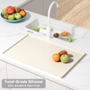 Rnivvi Silicone Coffee Mat, 16" x 24" Waterproof Raised Edge