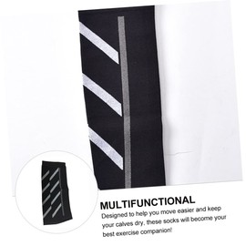 FOMIYES 2pcs Compression Calf Guards for Running Cycling and Hiking Breathable Support Sleeves for Muscle Stabilization and Injury Prevention Unisex One Black