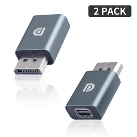 Danfetsoy 8K DisplayPort to Mini DP Adapter (2pack), Bi-Directional DisplayPort Male to Mini DP Female Adapter for MacBook, PC, Laptop, Gaming, Monitor, TV, etc (M/F)
