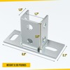 4 Pack Post Base for 1-5/8" Single Strut Channel, Ground