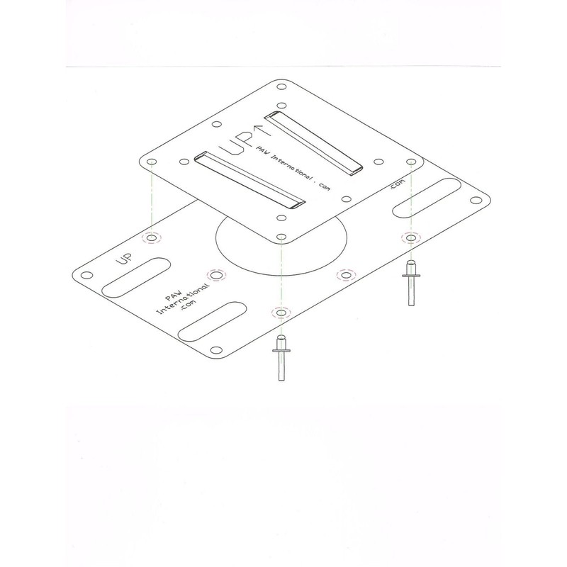 PAW International 200mm x 100mm Polymer RV TV Adapter KIT