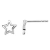 Dew Sterling Silver Open Star Stud Earrings