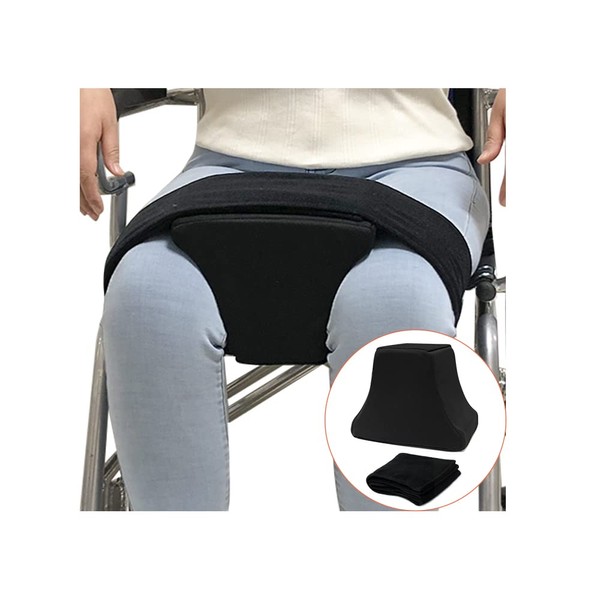 Knee Abduction Pillow for Hip Replacement Sleep Pain Knee Separator Soft Support Bursitis Hip Pillow Contoured Abductor Sphenoid Knee Separator (Black)