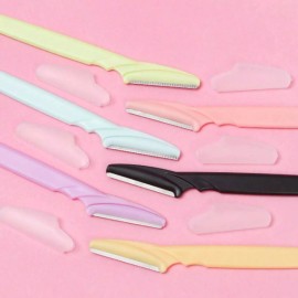 Unbranded 6pcs Eyebrow Shaping Razors | Stainless Steel Beauty Tool with Safety Cap & Stor