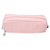 Pen Pencil Case 3 Compartments Canvas Portable Large Capacity Pencil