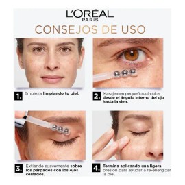 L'Oréal Paris Glycolic Bright Sérum de Ojos Anti Manchas, con Ácido Glicólico y Niacinamida, Reduce Ojeras y Previene Todo Tipo de Manchas, 20 ml.