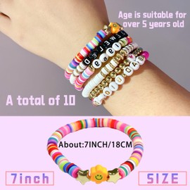 10 Pieces Friendship Bracelets Lover Era Costume Era Journey Preppy Bracelet Inspiration Bracelets Perfect for Christmas Gifts