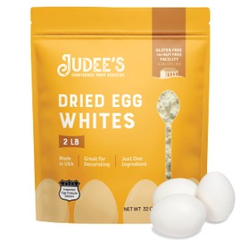 Judee's Gluten Free Dried Egg White Protein Powder - Complete Nutrition & Egg Protein - Gluten Free Baking & Meringue Powder - Lightweight & Long-Term Storage - 2 lb