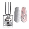 U-Shinein Hema Free Metallic Gel Nail Polish, Glitter Silver 3D