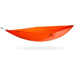 KAMMOK: Roo Single Hammock | Made from Strong & 100% Recycled Water Resistant Ripstop Fabric | Comfortable, Packable, Lightweight (Lifetime Adventure Grade Warranty), Ember Orange