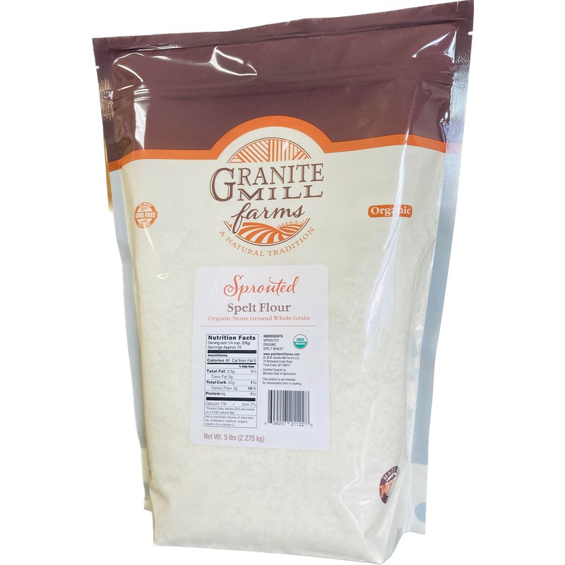 Granite Mill Farms Sprouted Organic Spelt Flour, 5 lb