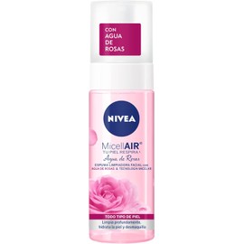 NIVEA Agua de Rosas Espuma Limpiadora (150 ml) - Tecnología Micelar para una Limpieza Profunda e Hidratación - Desmaquillante Ideal para Todo Tipo de Piel
