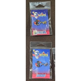 Voltron Key Enamel Collector Pin LOT Of 2 SDCC 2019 Gold & Silver Toned Versions