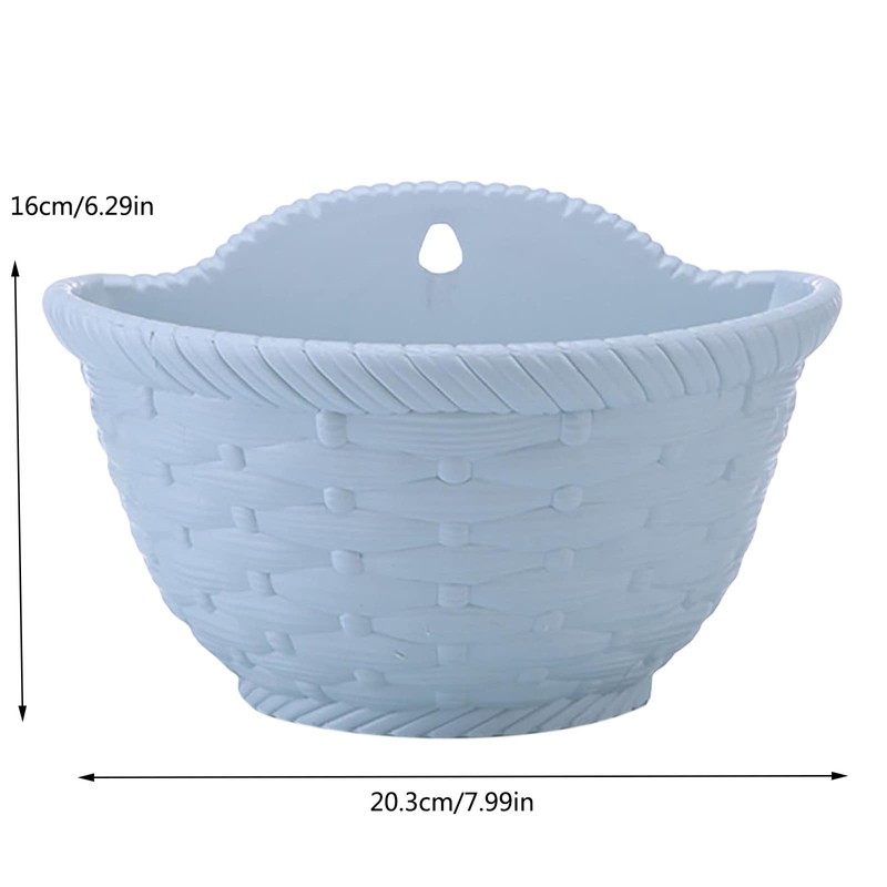QUINTRA Wall Hanging Flower Pots Plastic Semicircular Fence Hanging Flower
