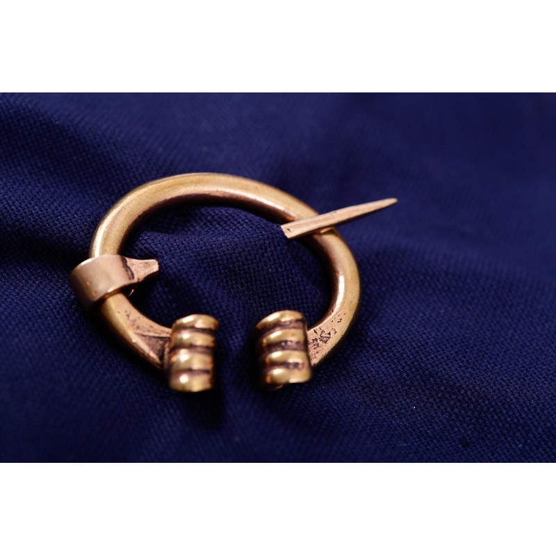 WINDALF Zaran Solid Medieval Fibel, Diameter 3.5 cm, Vintage Bronze,