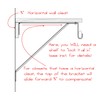 Desunia Oval Closet Rod Shelf Bracket - Adjustable for Rear