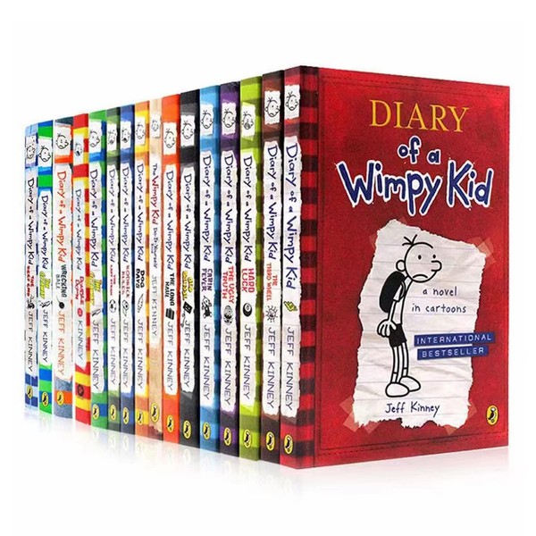 Jeff Kinney Diary of a Wimpy Kid 1-16 Books Boxed Set, Complete Collection Series, Paperback Edition(1-16)