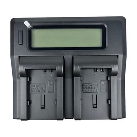 Quick LCD Dual Camera Battery Charger for BP-807, BP-808, BP-809, BP-819, BP-820, BP-827, BP-828, Fits Models: FS10, FS100, FS11, FS200, FS21, FS22, FS30, FS300, FS31, FS40, FS400, FS305
