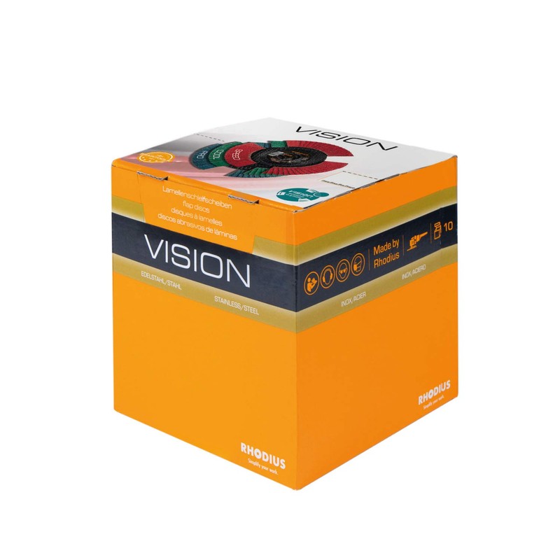 RHODIUS Vision Pro, 10 pieces, diameter 115 mm, K40 flap