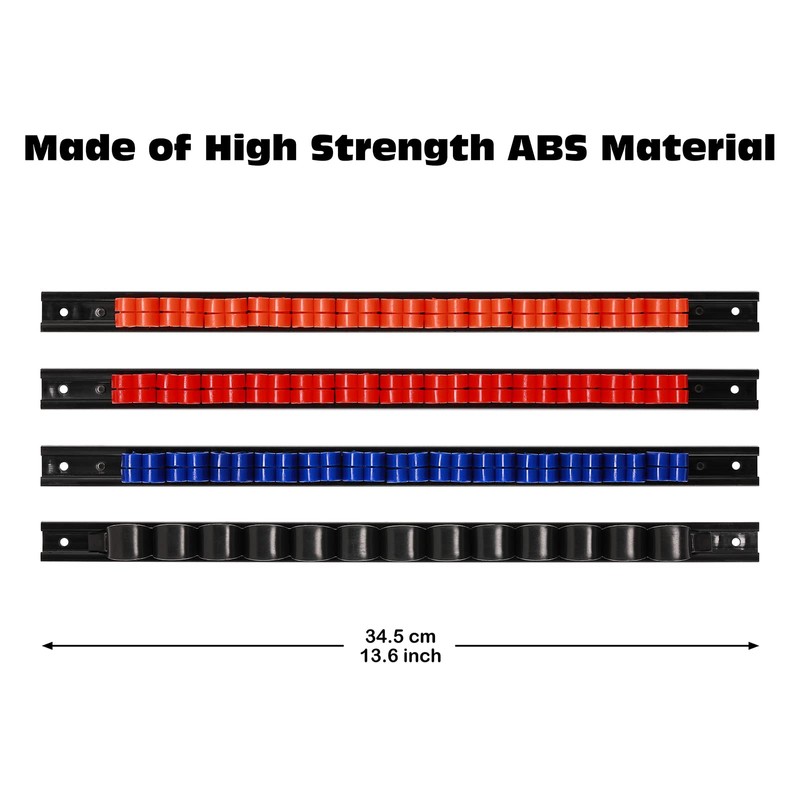 AIRTOON 10 PCS Screwdriver & Wrench Organizer, Plastic Rail Wrench