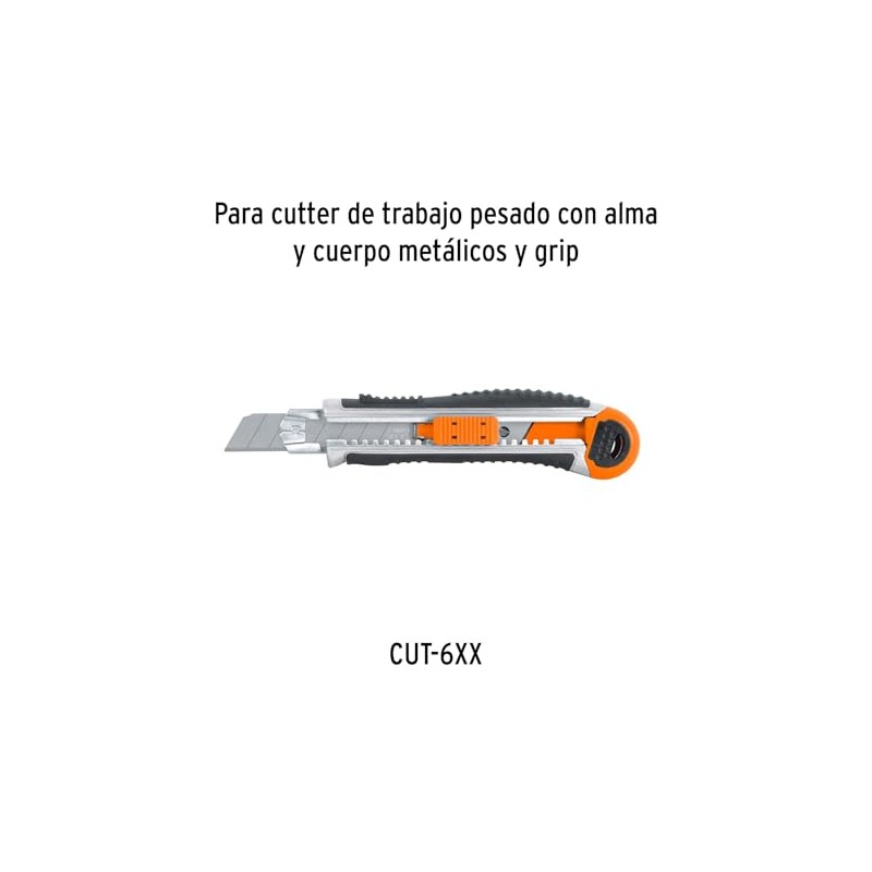 Truper REP-CUT-6, Cuchillas de repuesto para cutter de 18 mm,