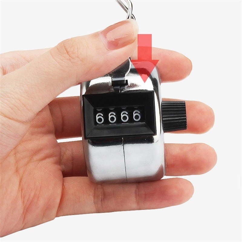 HAILM 4 Digit Number Counters Mini Hand Held Tally Counter
