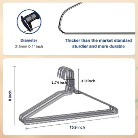 Codrill Hangers 100 Pack Metal Wire Clothes Hanger Bulk for Coats Space Saving Metal Hangers Non Slip 16 Inch 12 Gauge Ultra Thin Adult Hangers for Dry Cleaners or Home