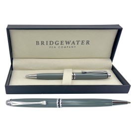 Bridgewater Pen Company Ladies Executive Ball Point Pen Collection, Boxed & Sleeved (Winchester, Gloss Grey)