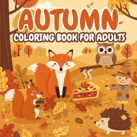 Autumn Coloring Book for Adults: Cozy Fall Scenes, Pumpkins, Leaves, and Harvest Designs for Relaxation and Stress Relief