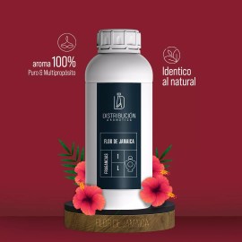 Distribución Aromática Esencia Flor De Jamaica Para Diferentes Aplicaciones 500ml