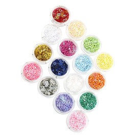 OATIPHO 16 Boxes Nail Art Sequins Glitter Color Makeup Glitter for DIY Decoration for Nail Designs and Crafts Easy to Apply for Home Salon Use
