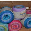 100% Organic Cotton, Multicolour Yarn, 125 g, 450 m, Needles