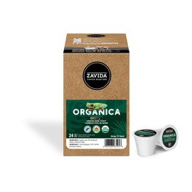 Zavida Organica Dark Single Serve Coffee K Cup Pods, 24 Count