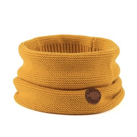 Peecabe Baby Boys Knitted Scarves Warm Toddler Girl Infinity Scarf Kids Soft Chunky Neck Warmer for Fall Winter (Yellow)