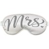 Honeymoon Bride Gift Sleep Mask -Silver Glitter Mrs. White Sleep
