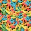 iLike! Sour Neon Gummy Worms Candy, Assorted Fruit Flavors, 2-Pound