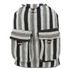 Handwoven Nepalese Two Pocket Cotton Hippy Style Backpacks (Black &