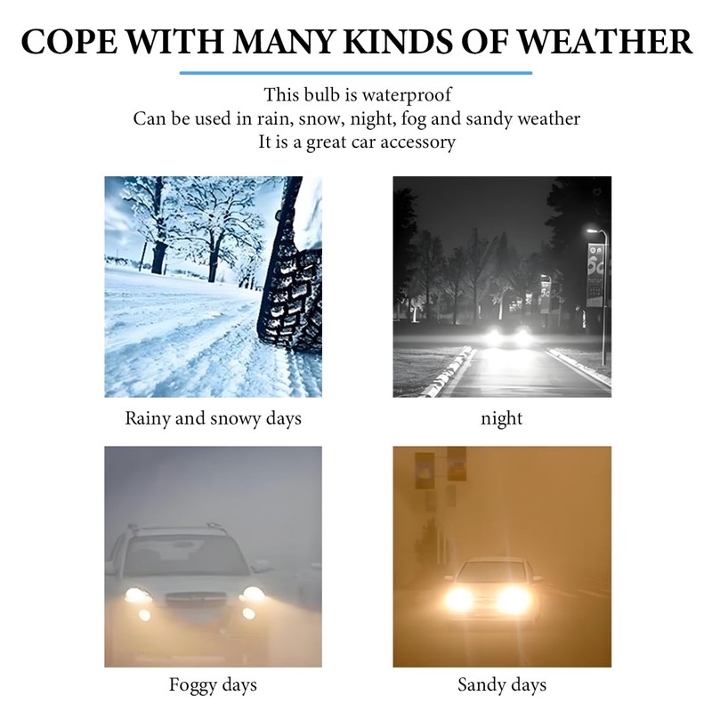 KVAEY 2 PCS H11 Halogen Bulbs, 12V 100W Car High