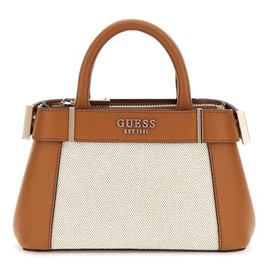 GUESS Andela Mini Satchel Bag Natural/Cognac, Natural / cognac, Unit size