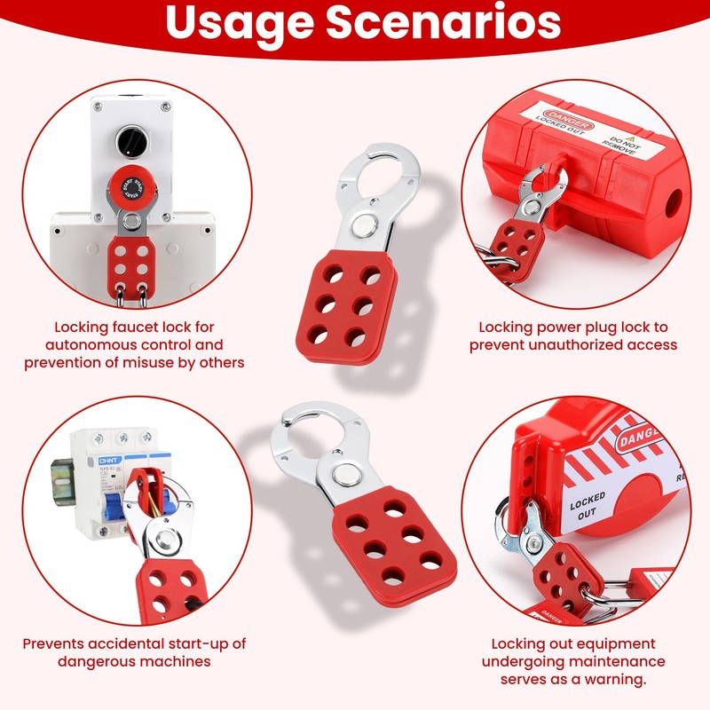 TOKCKYBL Lock Out Tag Out Hasp, Steel Tamper-Proof Loto Hasp