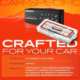 A-Premium 115PCS Retainer Clips Kit - Compatible with Kia Sorento 11-23 - Vehicle Specific Car Body Trim Fastners Pin Rivet Set - fit Bumper Clips, Door trim & More - Trim Removal Tool Kit Included