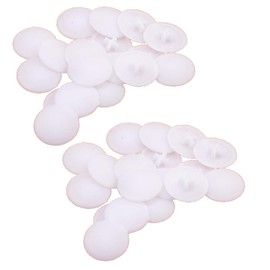 100 Plastic Round Connecting Caps, 16.5mm, White - Furniture Cabinet Fasteners with Decorative Cross Head