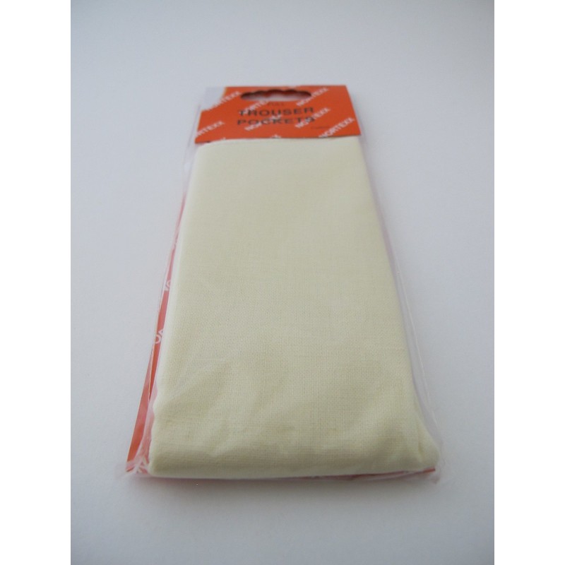 Nortexx Full Length Sew in Cotton Repair Pocket, White